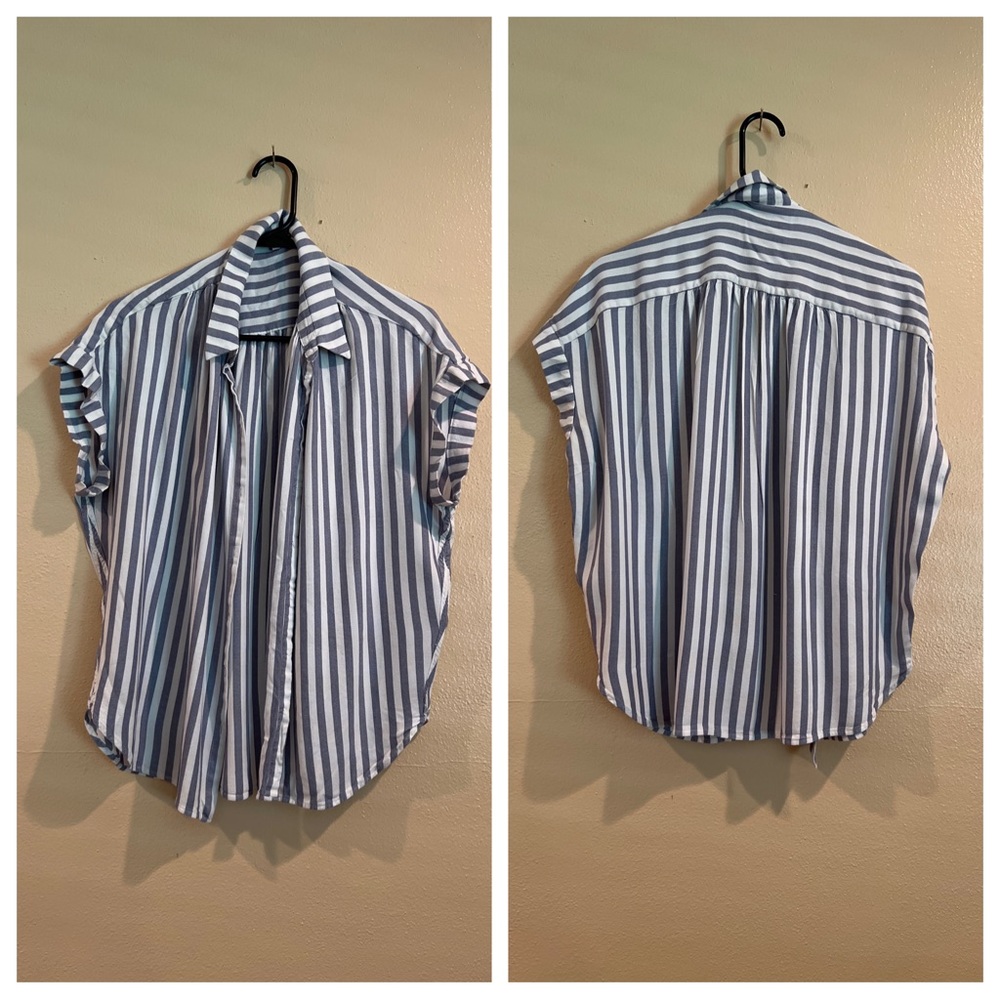 Stripe button down blouse
